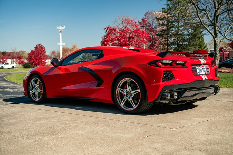 Corsa 2020-2025 Chevrolet Corvette C8 RWD 3in Track Cat-Back Delete Exhaust w/4.5in CF PolishedTips
