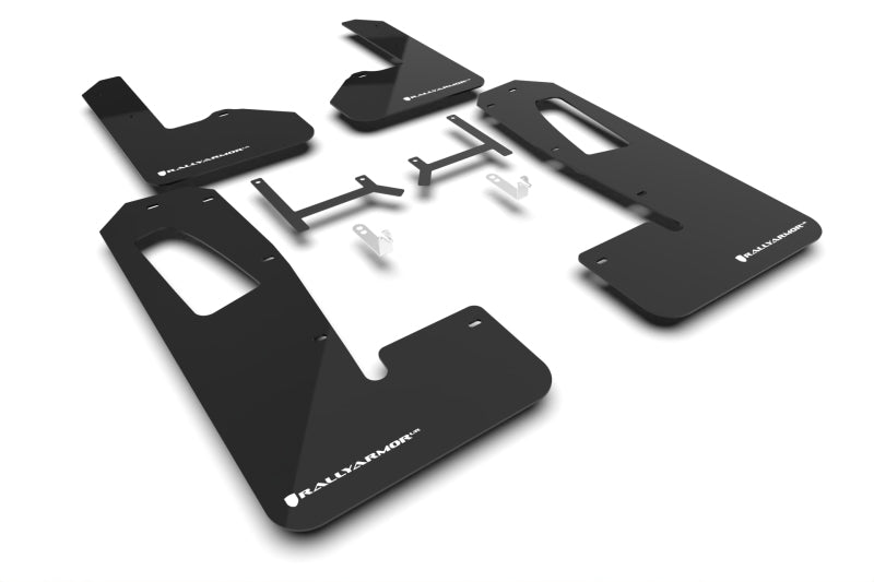 Rally Armor 22-25 Rivian R1S Black UR Mud Flap w/White Logo