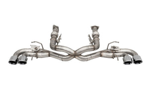 Corsa 2020-2025 Corvette C8 3in Valved Cat-Back 4.5in Pol Quad Tips - Fits Factory NPP Exhaust w/AFM