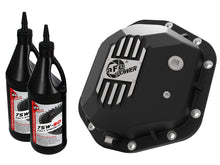 Load image into Gallery viewer, aFe 97-18 Jeep Wrangler TJ/JK Dana 44 Street Series Diff Cover w/ Machined Fins &amp; Gear Oil - Black
