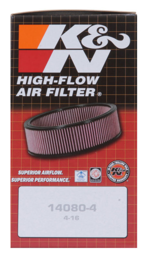 K&N Universal Round Air Filter 6-3/8in OD 5in ID 2-1/4in Height