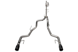 Corsa 2021-2025 Ford F-150 SuperCrew/5.5ft Bed 3.5L V6 Sport Cat-Back Dual Rear Exit-Black PVD