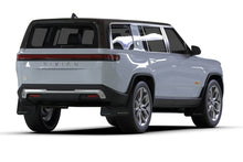 Load image into Gallery viewer, Rally Armor 22-25 Rivian R1S Black UR Mud Flap w/Light Blue Logo