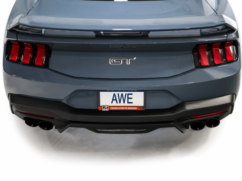 AWE 2024 Ford Mustang GT Fastback S650 RWD SwitchPath Cat-Back Exhaust w/ Quad Diamond Black Tips