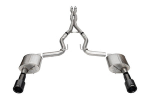 Corsa 2024+ Ford Mustang GT 5.0L V8 Xtreme 4.5 Cat-Back Duel Rear w/ 4.5 In Carbon Fiber Tips