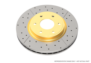 DBA 02-09 Subaru WRX STi/2017 BRZ w/Perf Pkg. 10 Hole Front Drilled & Slotted Street Series Rotor