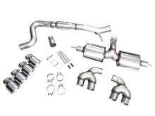 Load image into Gallery viewer, AWE Tuning MK8 Volkswagen Golf R 3in Touring Edition Quad Exhaust - Chrome Silver Tips