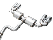 Load image into Gallery viewer, AWE Tuning MK8 Volkswagen Golf R 3in Touring Edition Quad Exhaust - Chrome Silver Tips