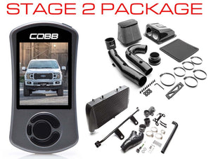 Cobb 18-20 Ford F-150 2.7L Stage 2 Redline CF Power Package - Black (Factory Loc I/C)