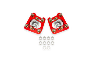 BMR 94-04 Ford Mustang Steel Caster Camber Plates - Red