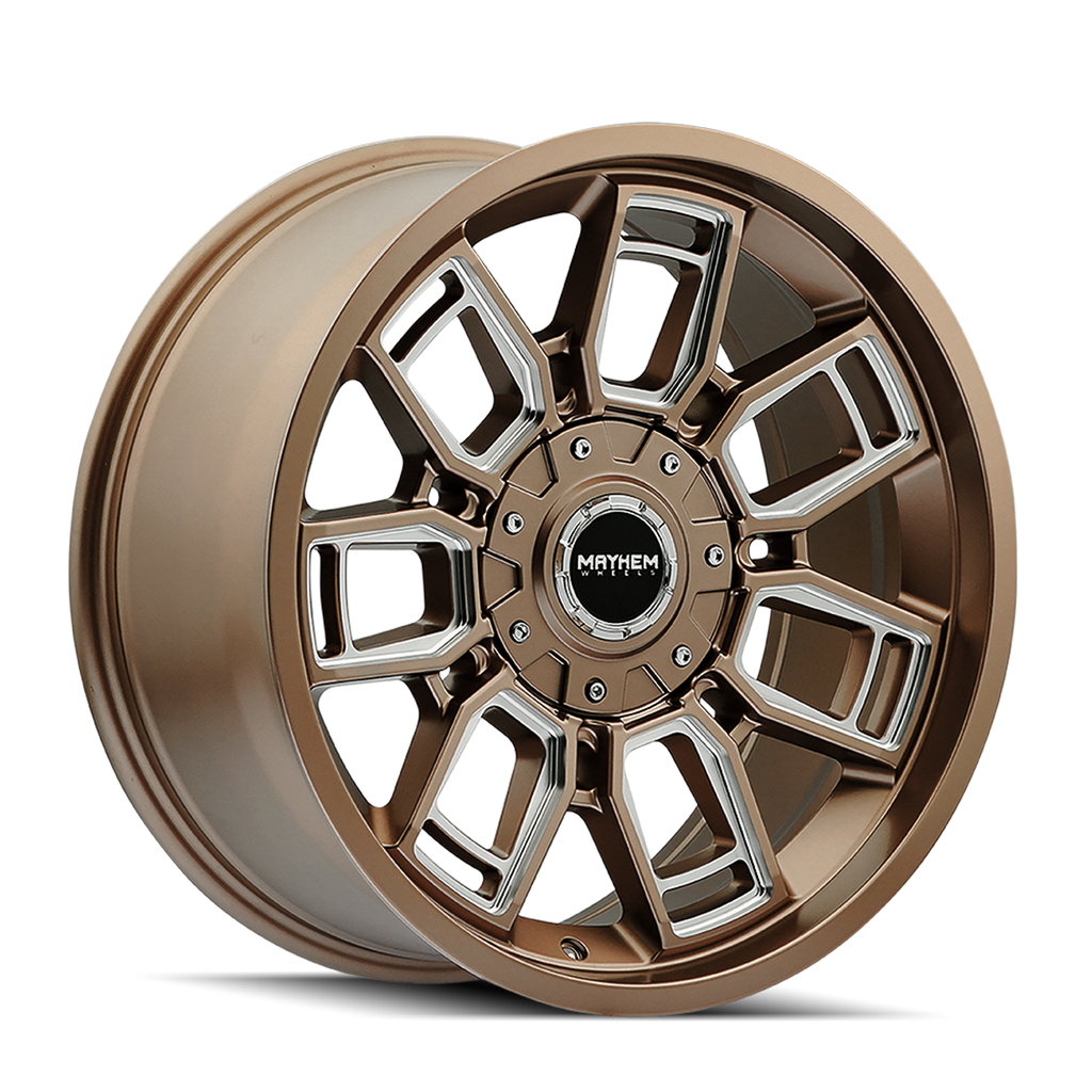 Mayhem 8118 Ordinance 20x9 / 6x135/139.7 BP / 106.1mm Hub Matte Bronze Wheel w/ Milled Spokes