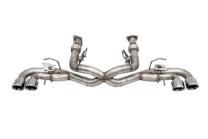 Corsa 2020-2025 Corvette C8 3in Valved Cat-Back 4.5in Pol Quad Tips - Fits Factory NPP Exhaust