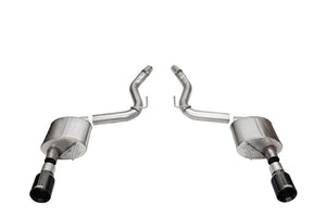 Corsa 2024+ Ford Mustang GT Sport Axle-Back Dual Rear Exit with 4.5in Straight Cut Black PVDTips