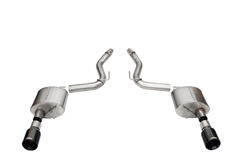 Corsa 2024+ Ford Mustang GT Sport Axle-Back Dual Rear Exit with 4.5in Straight Cut Black PVDTips