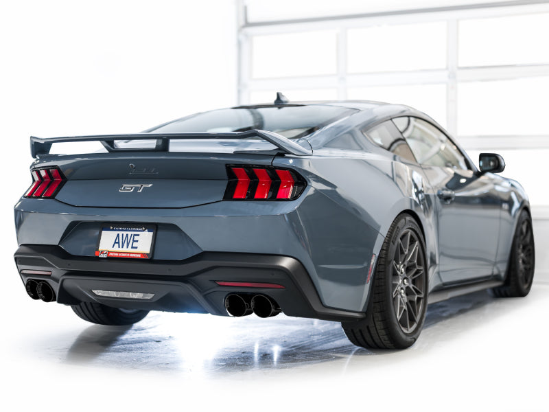 AWE 2024 Ford Mustang GT Fastback S650 RWD SwitchPath Cat-Back Exhaust w/ Quad Diamond Black Tips