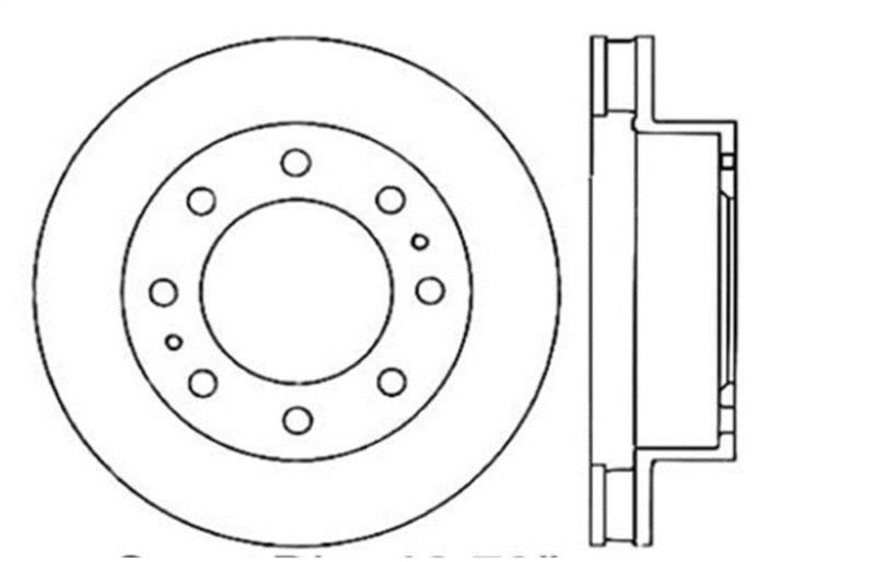 StopTech 02-06 Chevy Avalanche / 02-06 Silverado 1500 2WD Front Right Drilled Sportstop Cryo Rotor