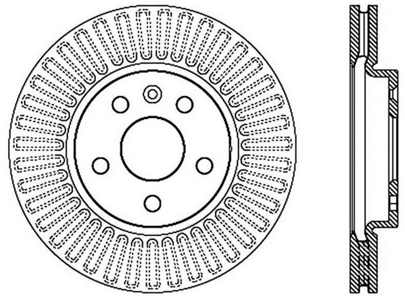 StopTech Slotted Sport Front Right Brake Rotor 11-14 Chevy Cruze