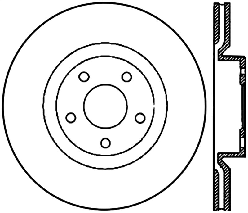 StopTech 06-08 Cadillac XLR-V SC / 05-09 Corvette (Z51) Front Right Drilled Rotor
