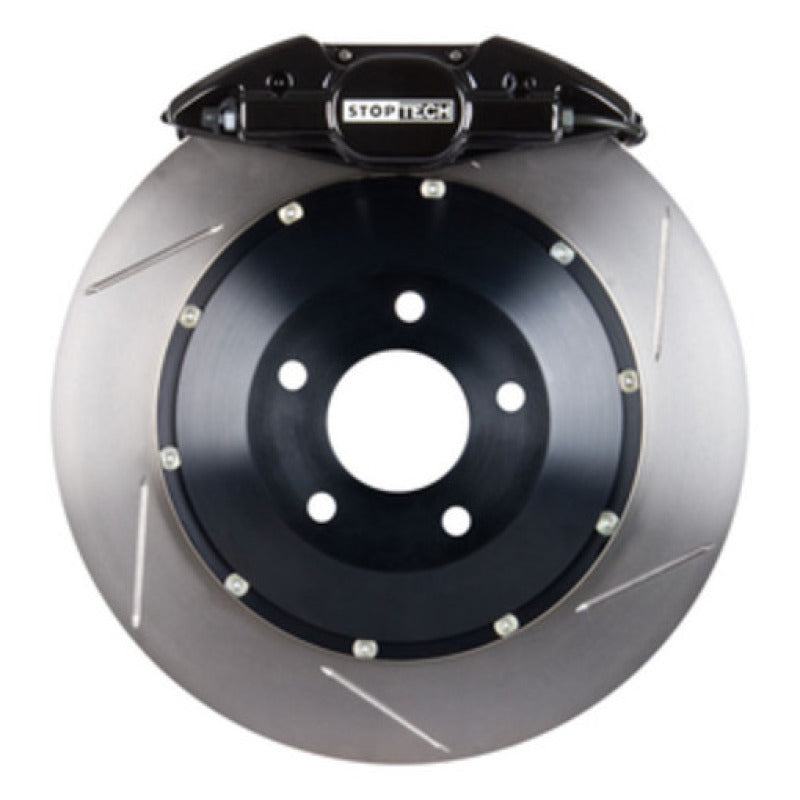 StopTech 08-09 WRX STi Rear Big Brake Kit Black ST-22 Caliper 345x28mm Slotted Rotors