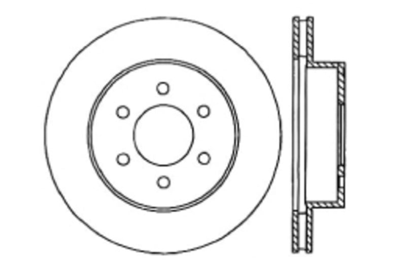 StopTech 97-02 Dodge Dakota 2WD/4WD/98-02 Durango Drilled Right Front Rotor