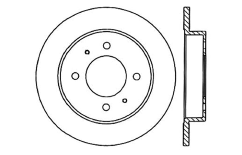 StopTech 97-06 Hundai Elantra / 97-01 Tiburon Rear Disc Slotted & Drilled Left Rear Rotor