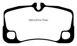 EBC 09-12 Porsche 911 (997) (Cast Iron Rotor only) 3.6 Carrera 2 Orangestuff Rear Brake Pads
