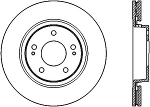 StopTech Power Slot 09-10 Lancer Ralliart Slotted Left Front CRYO Rotor