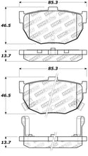 Load image into Gallery viewer, StopTech Street Touring Hyundai Elantra/Tiburon / Kia Spectra Rear Brake Pads