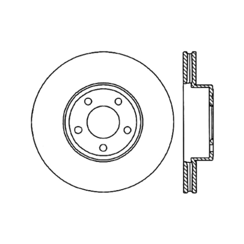 Stoptech 98-02 Ford Crown Victoria Front Premium High-Carbon CRYO-STOP Rotor