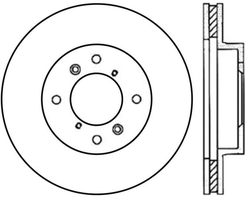 StopTech Cyro Slotted Sport Brake Rotor - Front Left
