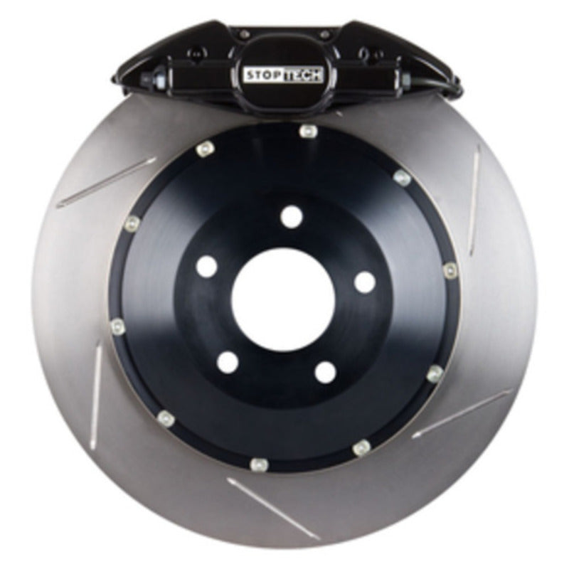 StopTech 95-02 Nissan Skyline Rear BBK w/ Black ST-22 Calipers Slotted 355X32mm Rotors/Pads/SS Lines