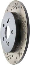 Load image into Gallery viewer, StopTech SportStop 11-12 Lexus CT200H / 09-10 Pontiac Vibe Slotted &amp; Drilled Right Rear Rotor