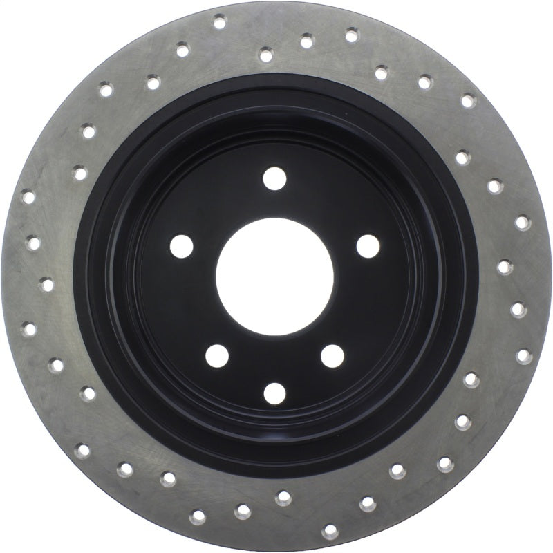 StopTech 02-17 Nissan Altima Sport Drilled Vented 1-Piece Rear Driver Side Brake Rotor