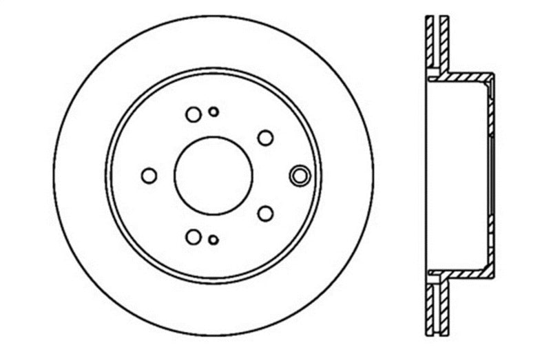 StopTech 06-09 Mitsubishi Eclipse (Exc Turbo) Slotted & Drilled Left Rear Rotor