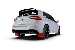 Rally Armor 22-26 VW MK8 Golf GTI/R Black UR Mud Flap w/White Logo