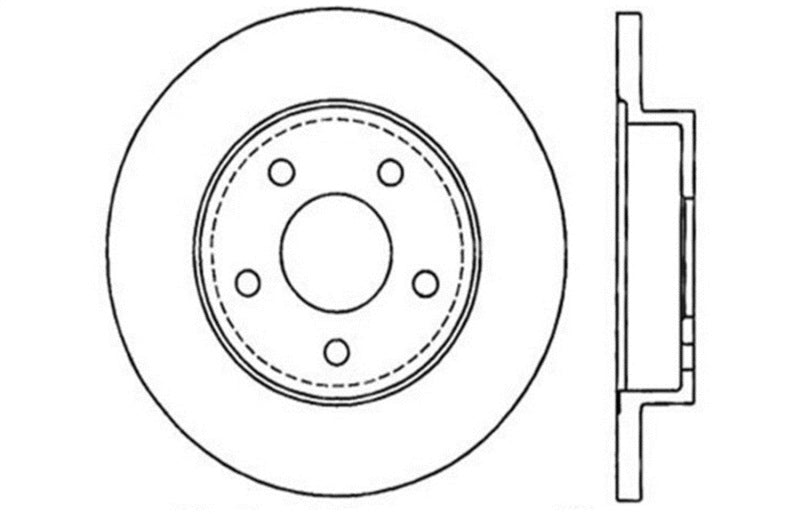 StopTech 05-09 Pontiac G5/05-10 G8 / 05-08 Chevrolet Cobalt Slotted & Drilled Rear Left Rotor