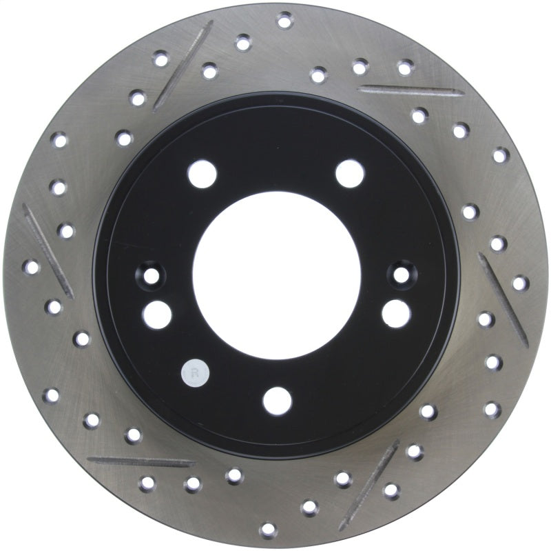 StopTech 11-16 Hyundai Elantra Slotted & Drilled Right Rear Rotor