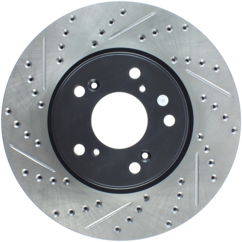 StopTech 09-10 Acura TSX/ 08-10 Honda Accord Coupe Right Front Slotted & Drilled Rotor