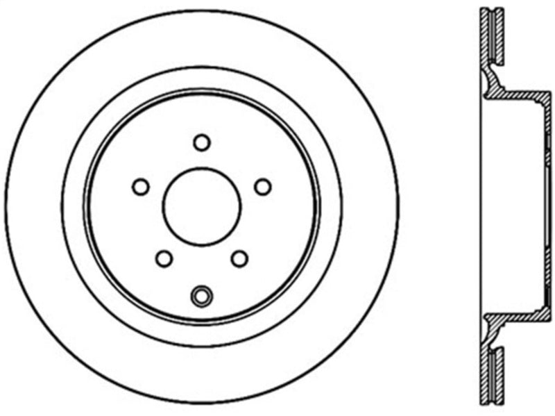 StopTech 09 Infiniti FX50 SportStop Cryo Slotted & Drilled Rear Right Rotor