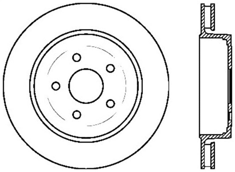 StopTech 06-10 Jeep Grand Cherokee SRT-8 Slotted & Drilled Rear Right Rotor
