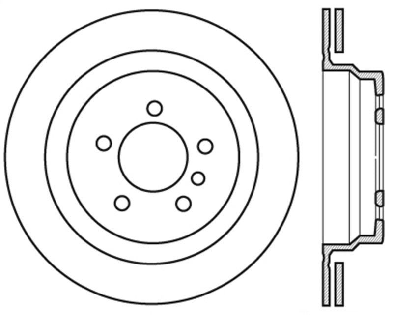 StopTech 98-02 BMW Z3 / 94-99 BMW M3 Drilled Left Rear Cryo Rotor