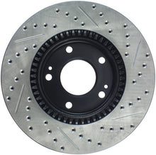 Load image into Gallery viewer, StopTech 03-06 Hyundai Tiburon Slotted &amp; Drilled Right Front Rotor