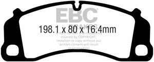 EBC 13-15 Porsche 911 (991) GT3 3.8L (Cast Iron Rotor Only) Bluestuff Front Brake Pads