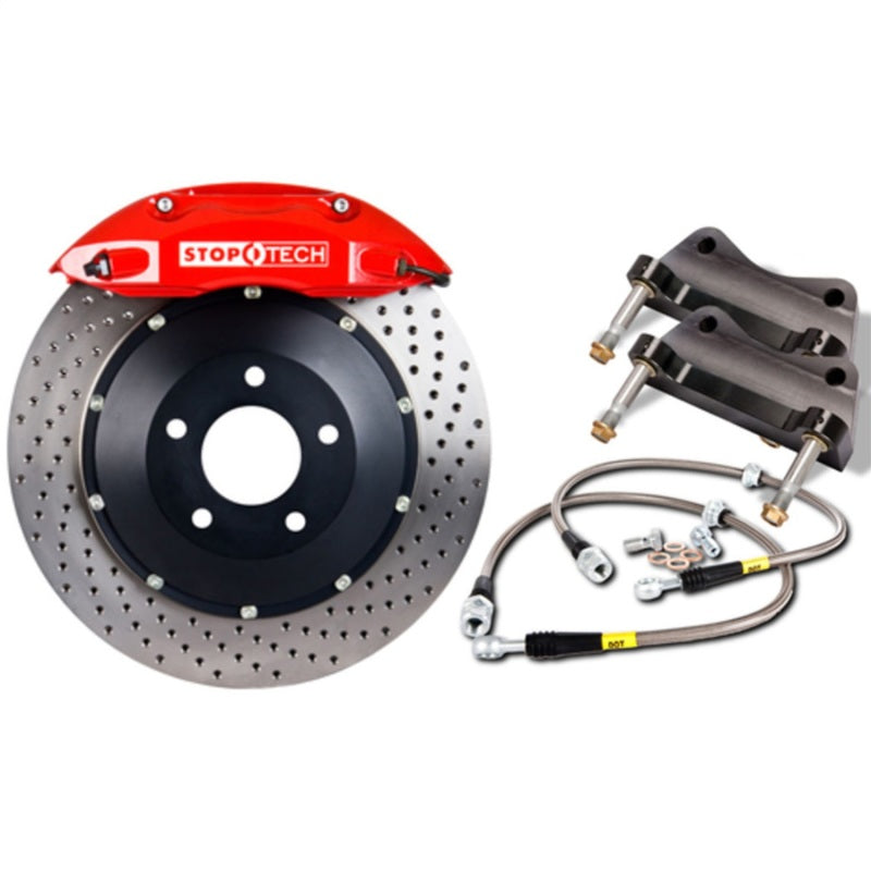 StopTech 00-06 VW Golf/ GTI / 99-04 Jetta BBK ST40mm Red Caliper 328x28 Front Slotted Rotor