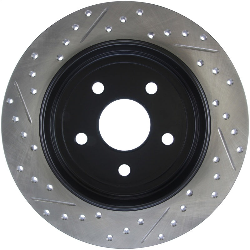 StopTech 06-10 Jeep Commander / 06-10 Gr Cherokee (Exc SRT-8) Slotted & Drilled Rear Left Rotor