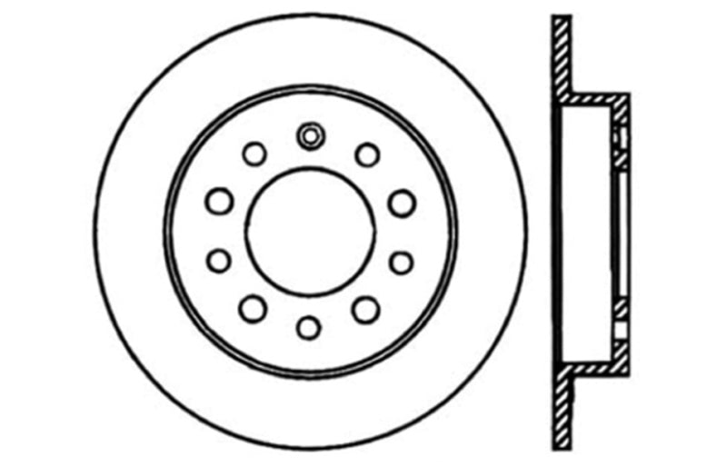 StopTech 03-06 Hyundai Tiburon Slotted & Drilled Left Rear Rotor