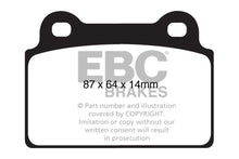 Load image into Gallery viewer, EBC 08-16 Mitsubishi Lancer Evo 10 2.0 Turbo (1 piece rotor) Orangestuff Rear Brake Pads