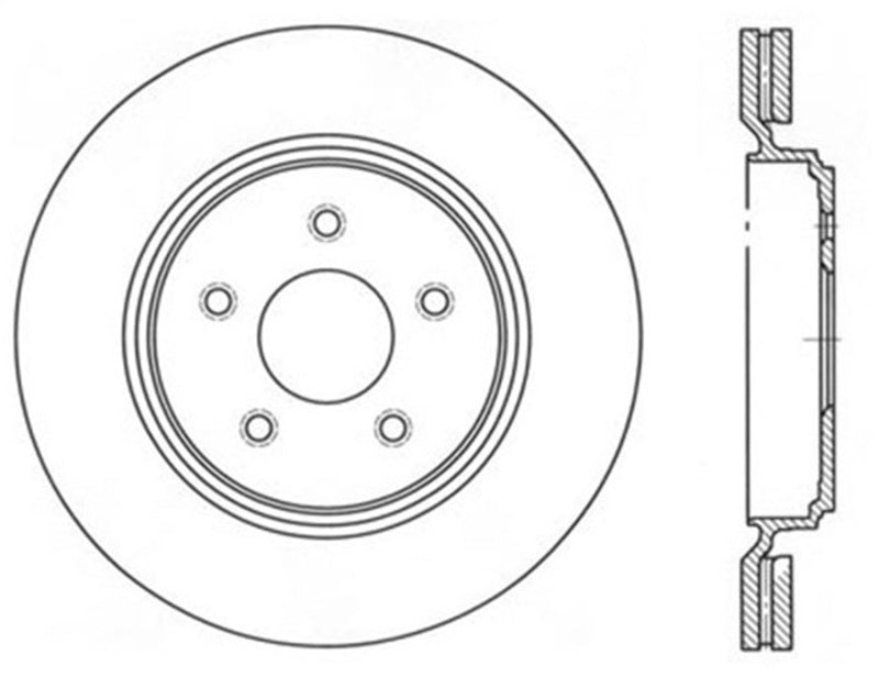 StopTech 06-08 Cadillac XLR-V SC / 06-09 Corvette (Z51) Rear Right Drilled & Slotted Rotor