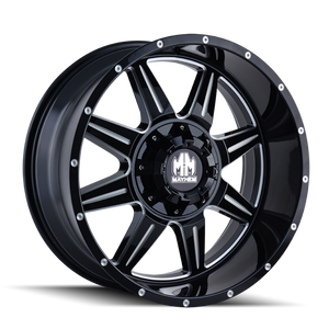 Mayhem 8100 Monstir 22x10 / 6x135 BP / -19mm Offset / 106mm Hub Black w/ Milled Spokes Wheel