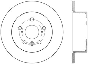 StopTech 12-17 Toyota Camry Sport Drilled Vented 1-Piece Rear Driver Side Brake Rotor